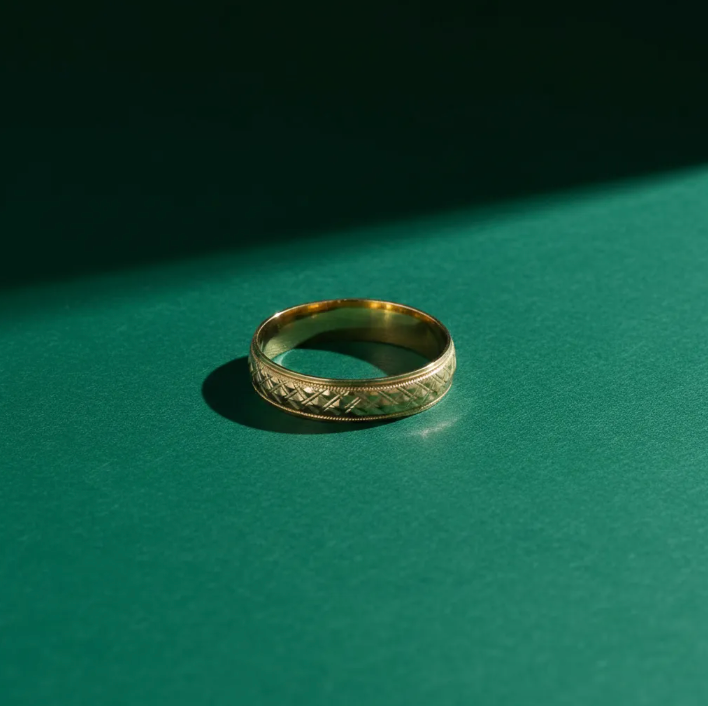 Argolla De Matrimonio Oro Amarillo 10k 4mm Rombo