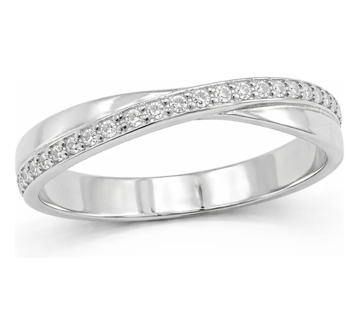 Argolla De Matrimonio Con Zirconia Plata 950