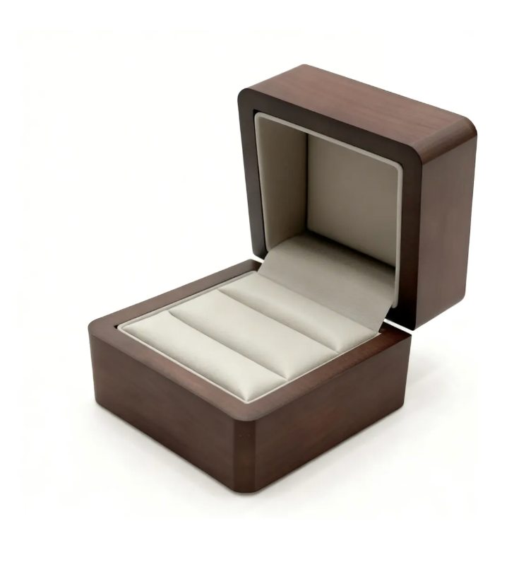 Caja De Nogal Para Argollas Personalizable