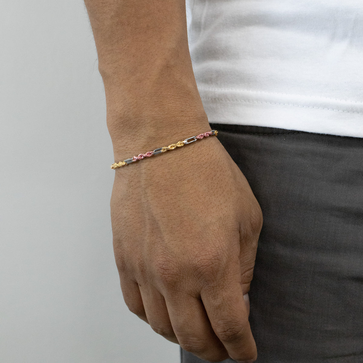 Pulsera Figaro Tres Oros