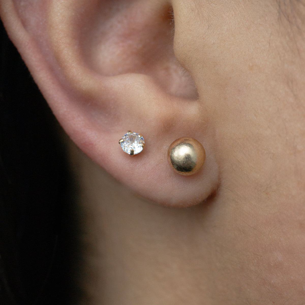 Broqueles Dobles con Zirconias