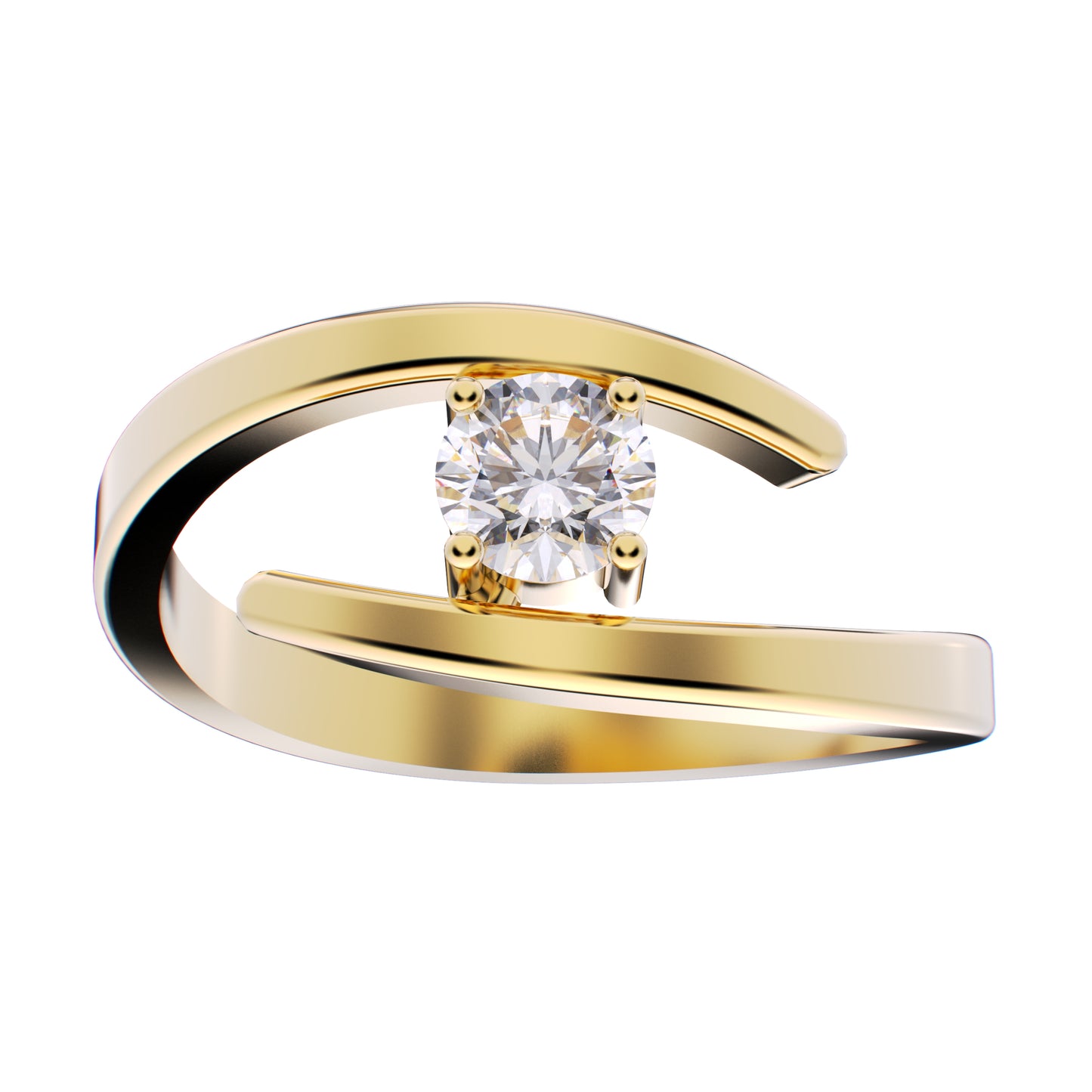 Anillo Split Oro 14k