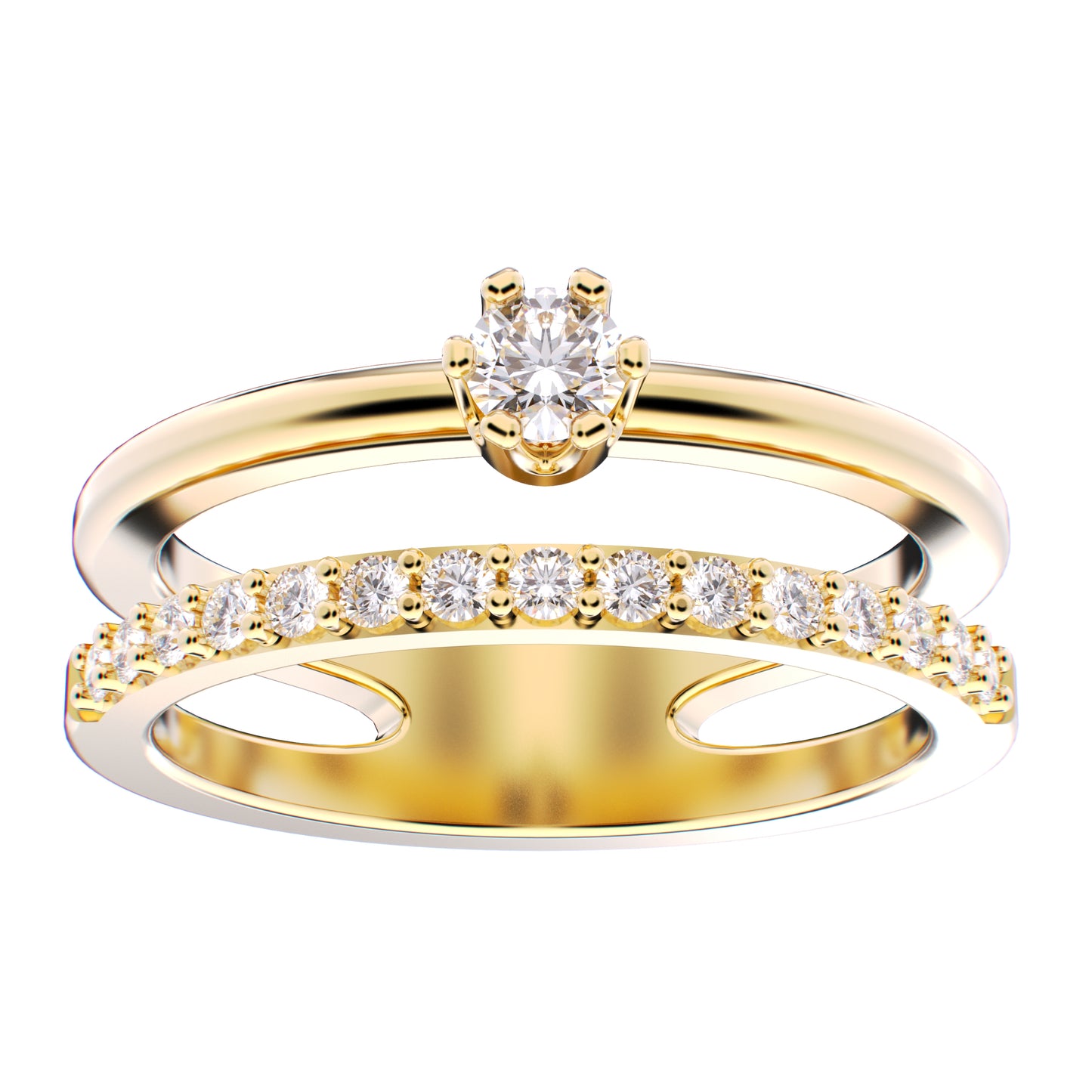 Anillo Parallel Oro 14k