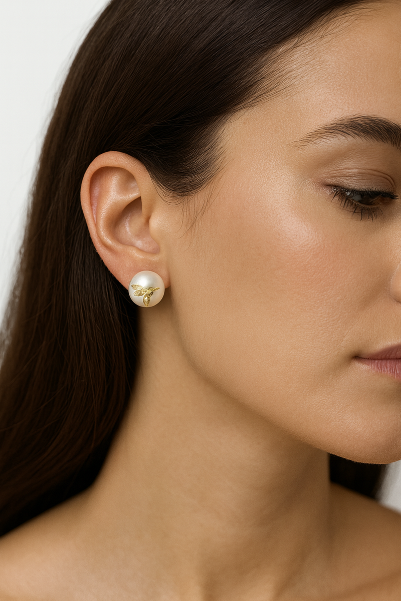 Broqueles de Colibrí con Perla