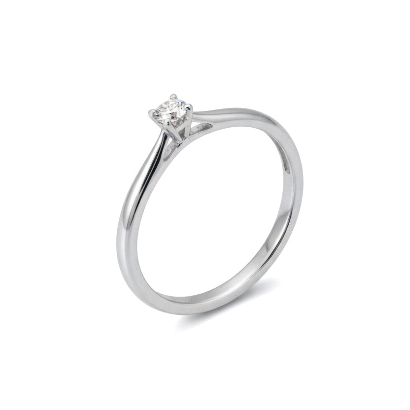 Anillo Solitario con Diamante
