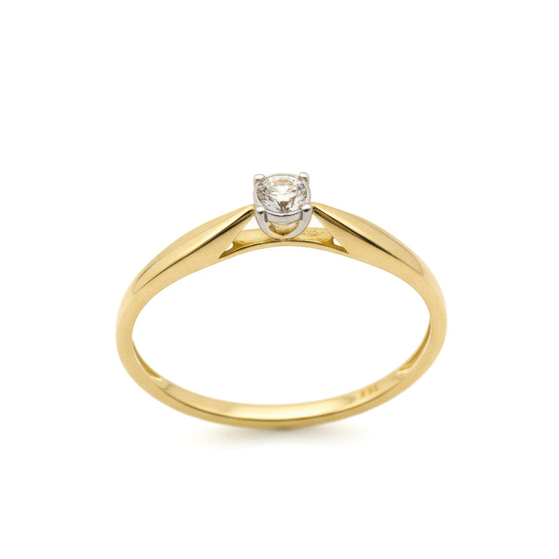 Anillo Solitario con Diamante