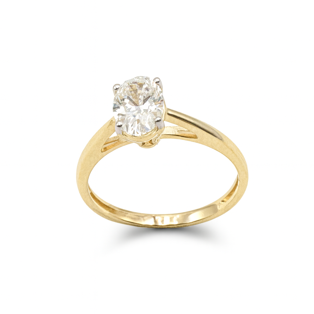 Anillo Solitario con Diamante