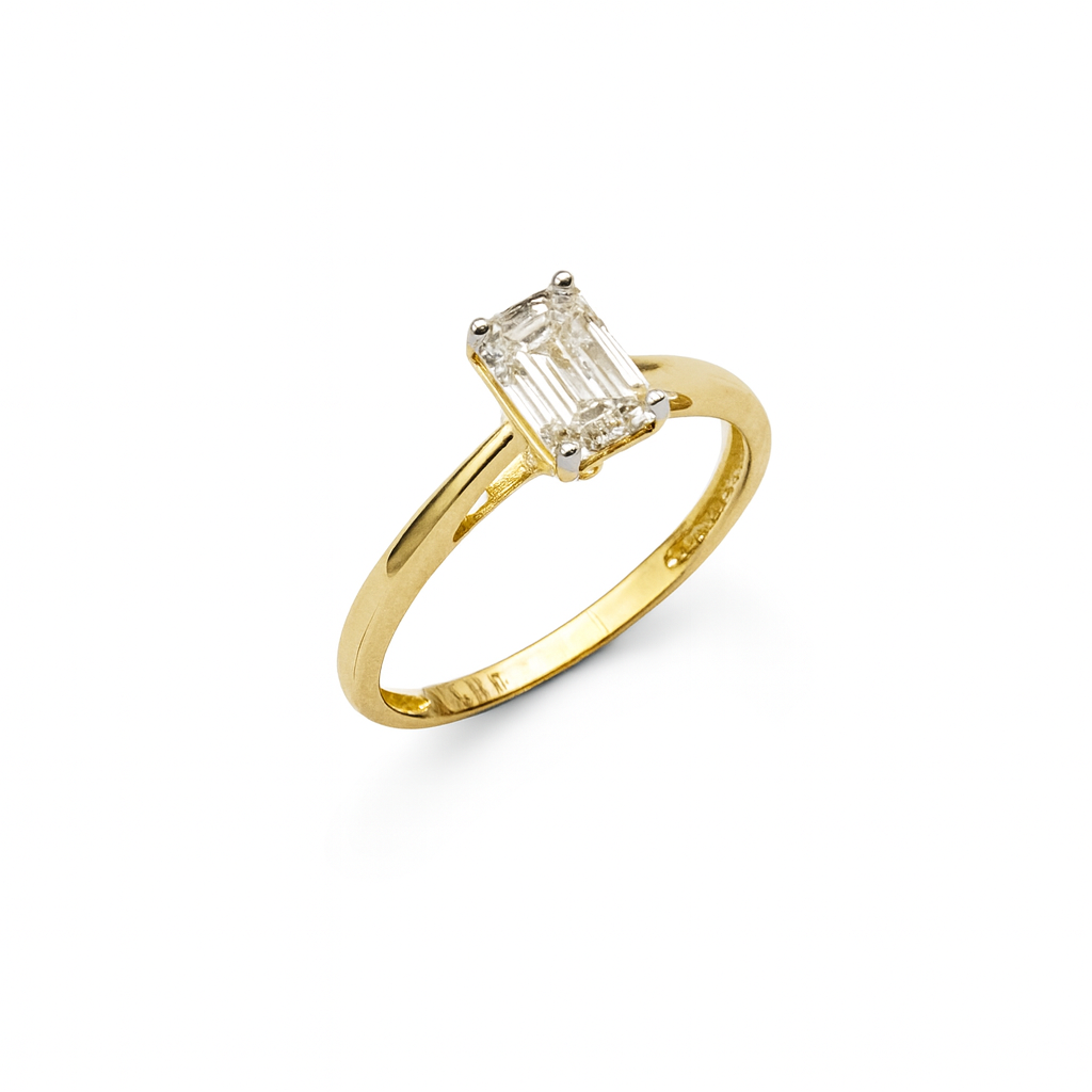 Anillo Solitario con Diamante