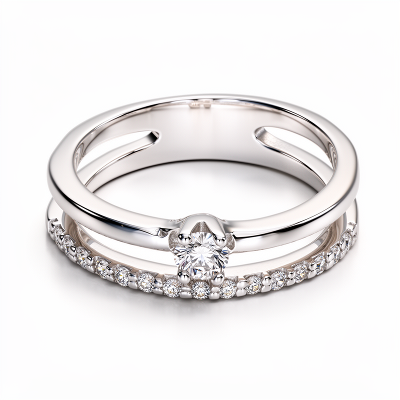 Anillo Doble de Plata