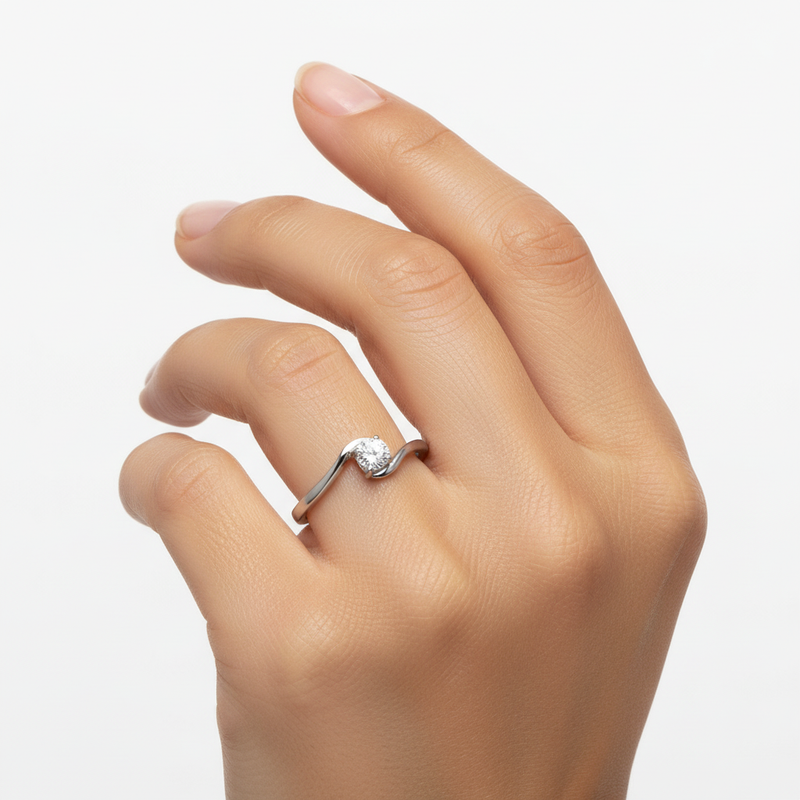 Anillo Cruzado de Plata