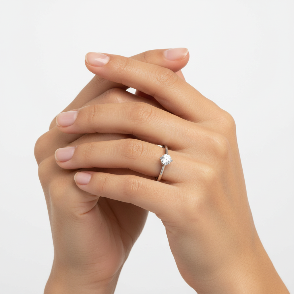 Anillo Solitario con Zirconia