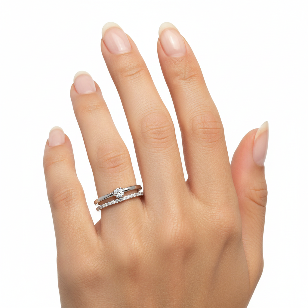 Anillo Doble de Plata